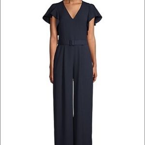 Flutter Sleeve Jumpsuit Navy